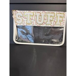 Baseball "STUFF" Clear Stadium Wristlet